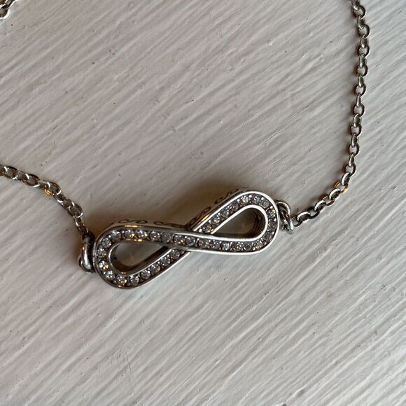 Brighton starry‎ Night infinity silver and crystal inset petite bracelet - Picture 3 of 7